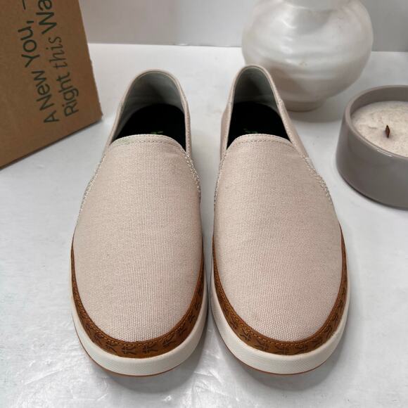 New Kuru ROAM Atla Canvas Slip On Sneaker Sand Women 9.5 NWD Plantar Fasciitis - Picture 5 of 11